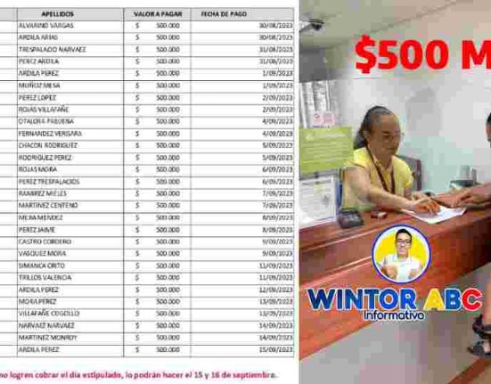 pagos de 500 mil - ungrd - jefas y jefes de hogar - damnificados- WINTOR ABC