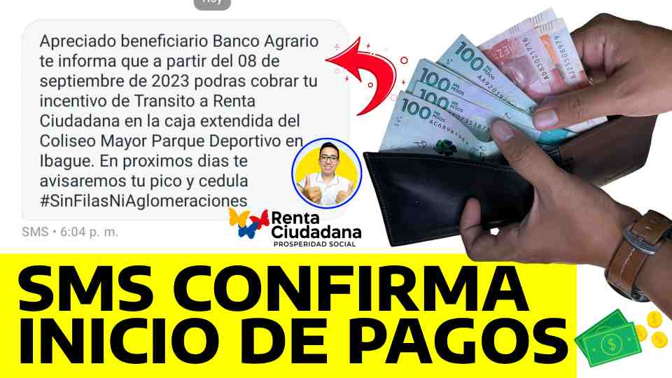 SMS - Banco Agrario - Inicio PAGOS Renta Ciudadana, Wintor ABC