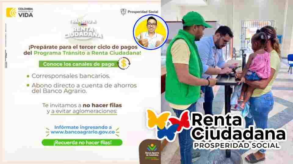pagos renta ciudadana - tercer pago 2023 - banco agrario de colombia -WINTOR ABC
