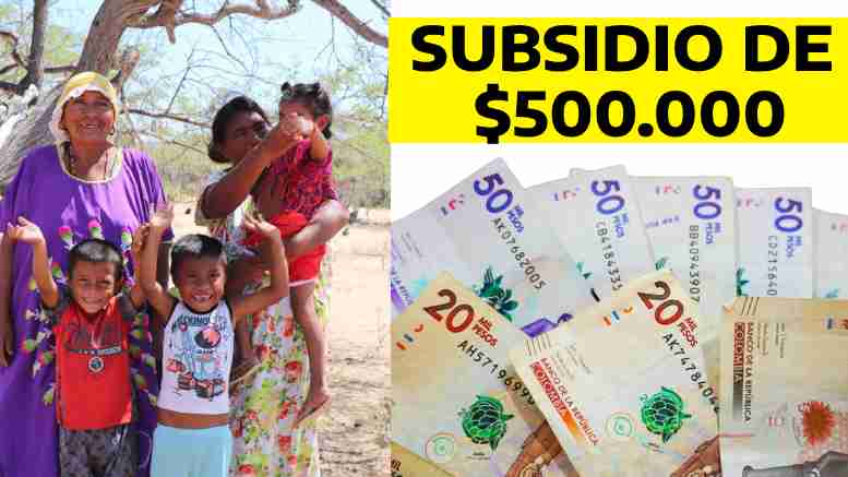 Subsidio, Renta Wayuu - 500 mil pesos