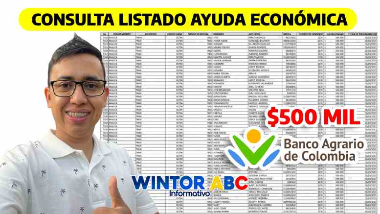 Wintor ABC: Consulta Nuevo Listado Ayuda Económica a Jefas y Jefes de Hogar $500 MIL