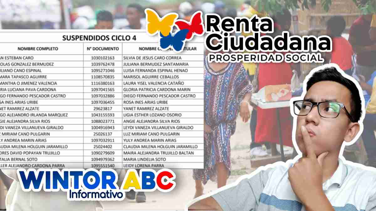 Wintor ABC ¡Pilas Beneficiarios Verifiquen Listados Suspendidos 4 ciclo del Subsidio Transito a Renta Ciudadana