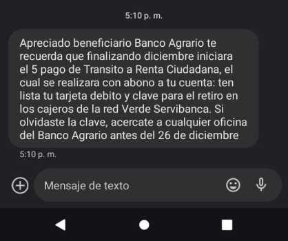 Mensaje-de-texto-del-Banco-Agrario-de-Colombia-donde-indica-el-inicio-del-5-ciclo-de-pagos-del-subsidio-Transito-a-Renta-Ciudadana