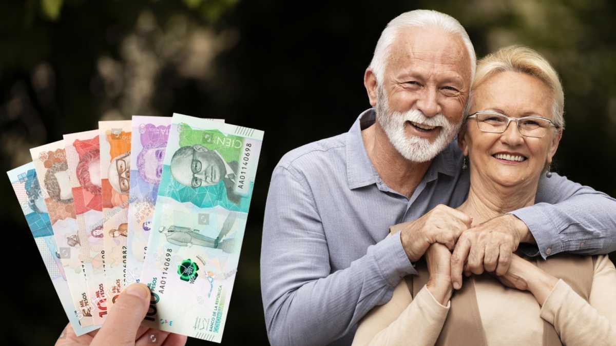 Imagen de dos adultos mayores, Colombia Mayor: Aumento de 223.800 pesos colombianos mensuales, Reforma Pensional, dinero colombiano