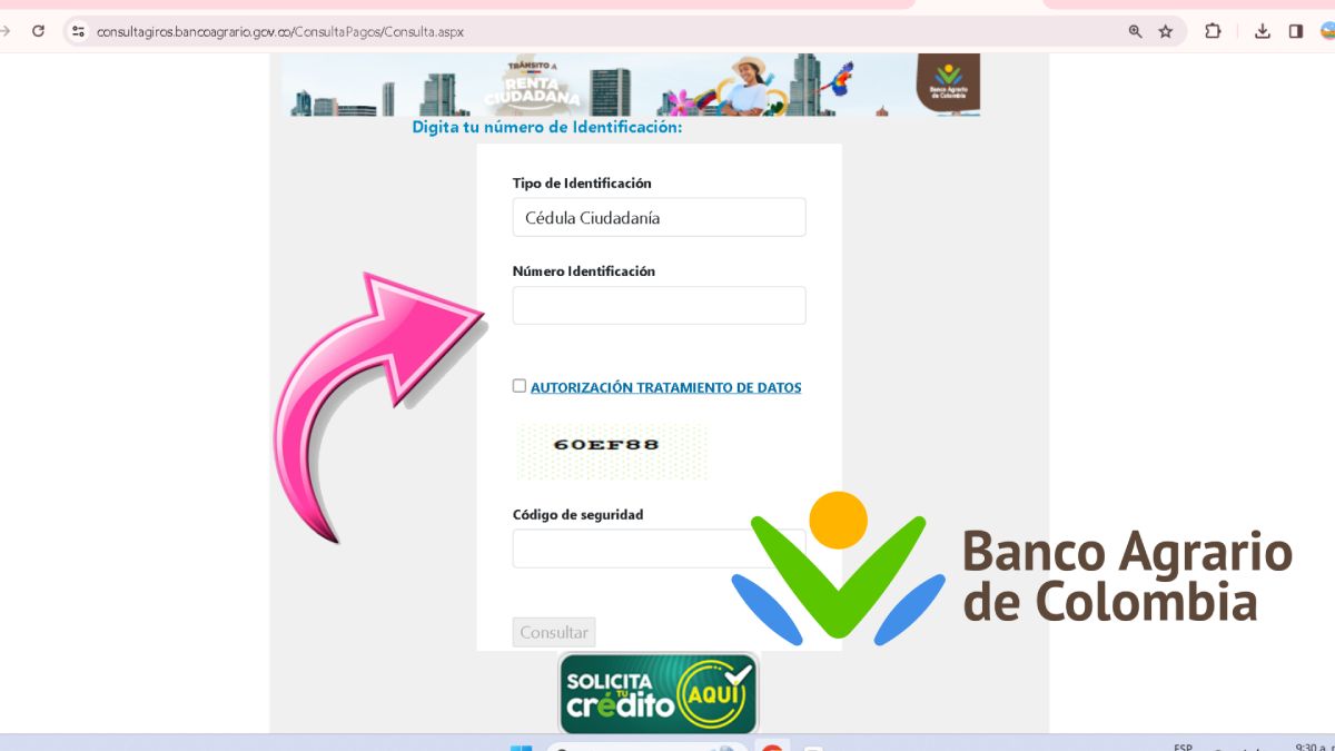 Link para consultar en Banco Agrario el Pago de Renta Ciudadana | 500 mil pesos colombianos