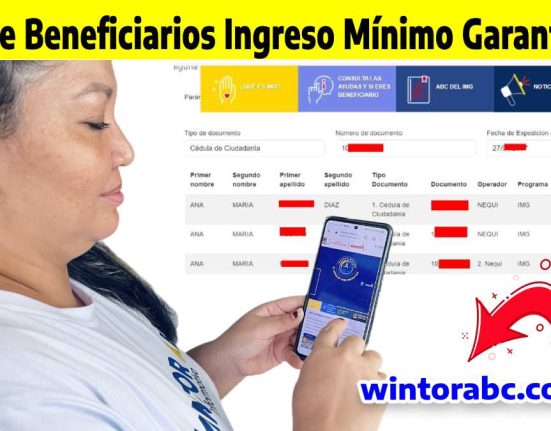 Imagen de mujer consultando en Wintor ABC: Link de Beneficiarios Ingreso Mínimo Garantizado. Sisbén A1, A2, A3, A4, A5, B1, B2, B3, B4, B5, B6, B7