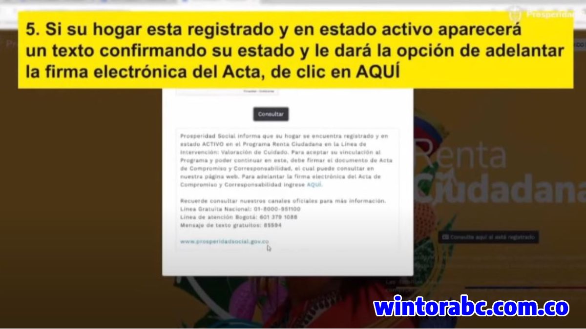Imagen de Prosperidad Social: Link y fecha de la firma del ACTA de Compromiso Renta Ciudadana para el 1er Pago 2024
