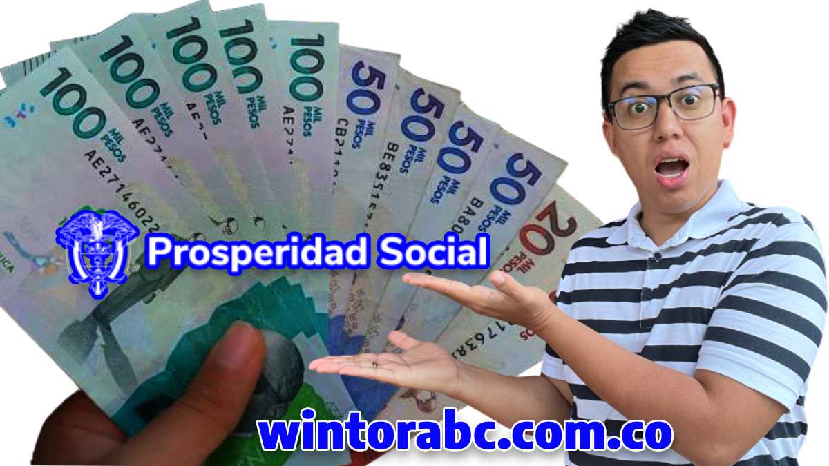 Imagen de dinero colombiano ¡Atención Prosperidad Social informa! Estafadores insisten en seguir engañando a la gente. Foto y logo de wintorabc.com