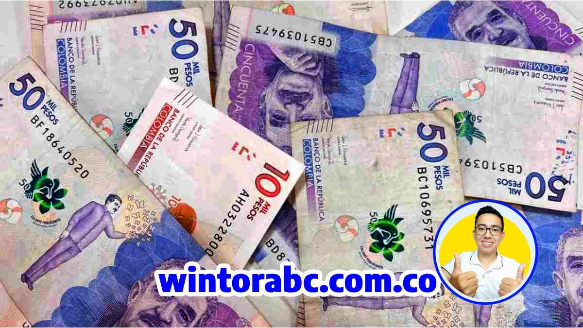 Imagen de Wintor ABC dinero colombiano y logo de Wintorabc.com.co ¿Cuándo pagan Renta Joven en 2024? Consulta Link 1er Listado de Focalización y Transición