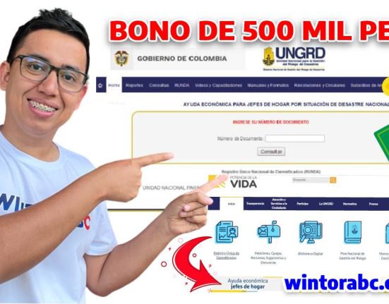 Foto de Wintor ABC, E Imagen de ¡Consulta con tu CC, si estás inscrito para recibir Bono de 500 mil pesos colombianos! Nuevos listados pendientes Mayo 2024.