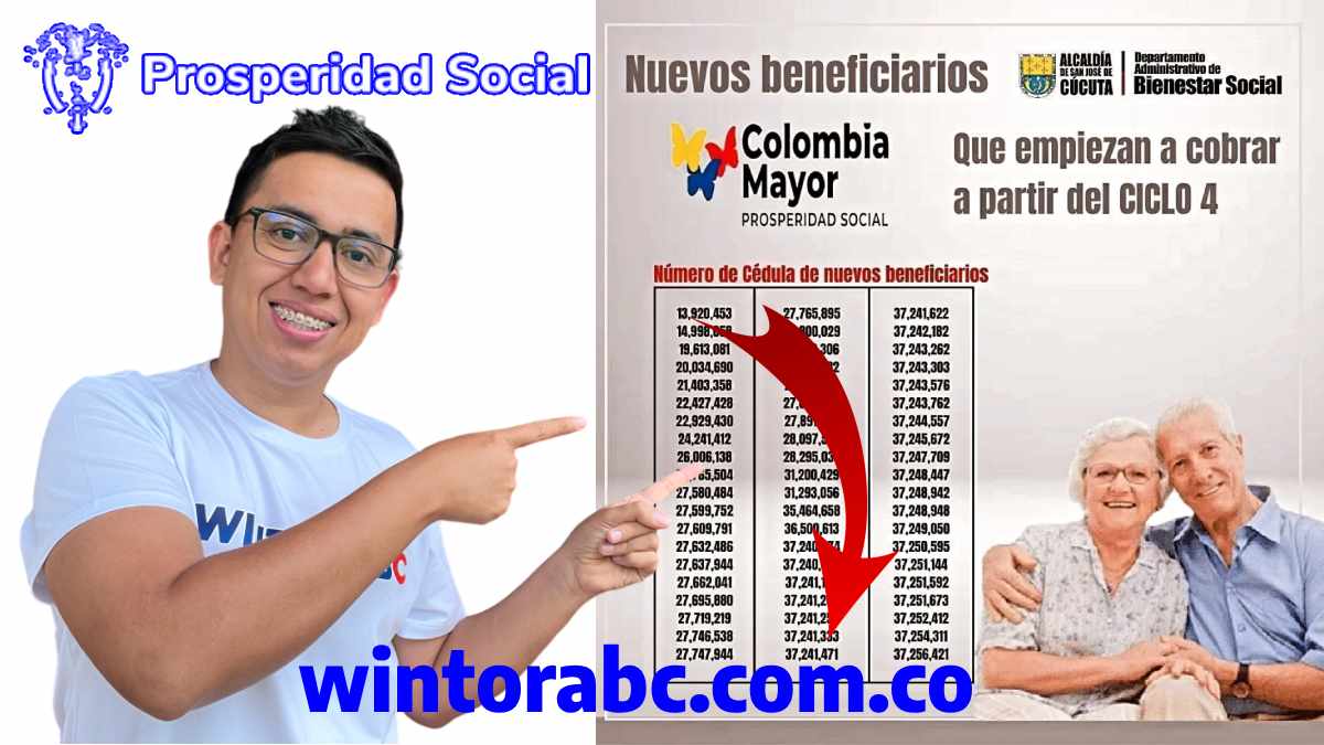Foto e imagen de Wintor ABC: Nuevos Beneficiarios del Subsidio Colombia Mayor, Consulta con tu CC, hoy 10 de mayo último día. wintorabc.com.co