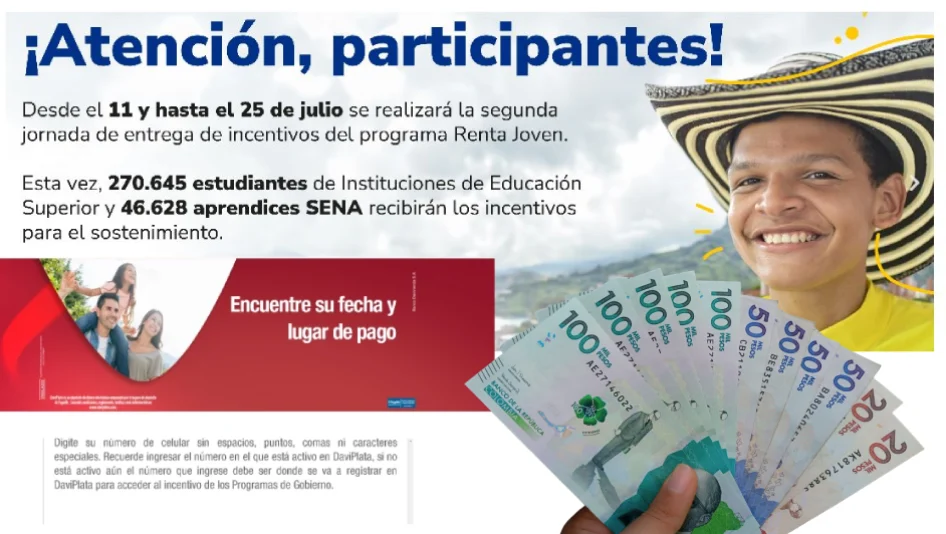 Imagen del Programa RJ 2024 y dinero colombiano
