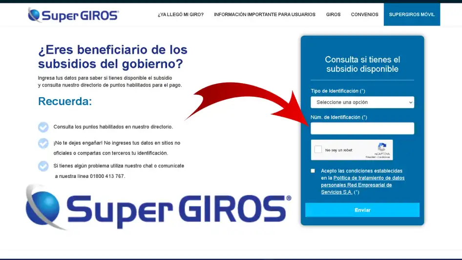 Consulta pagos supergiros ya llegó mi giro