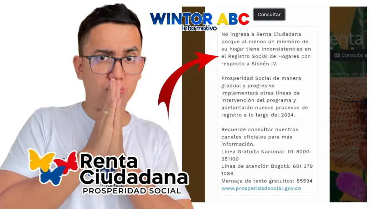 Listado de inconsistencias en Renta de la línea de cuidado