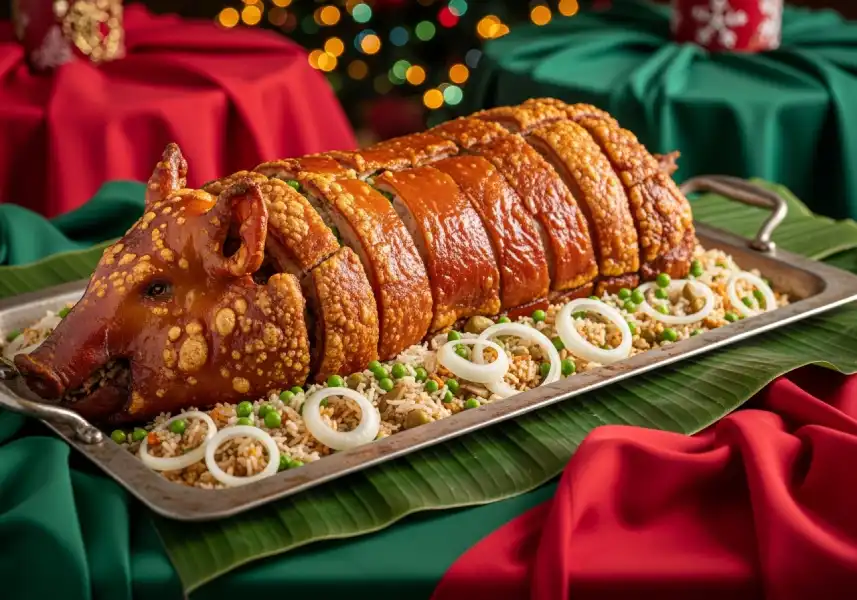 7 comidas típicas que los colombianos disfrutan en diciembre: tradición, sabor y unión familiar 5 Lechona - Wintor ABC