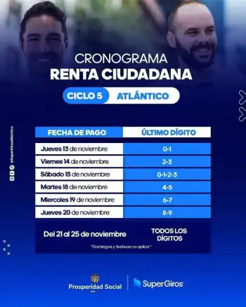 Este es el cronograma de pagos para retirar el subsidio de 500 mil que entrega Prosperidad Social 2 IMAGEN DE CRONOGRAMA