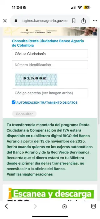 ¡Buenas noticias! Actualizado el link oficial del Banco Agrario para consultar medio de pago con cédula 2 Imagen del BAC