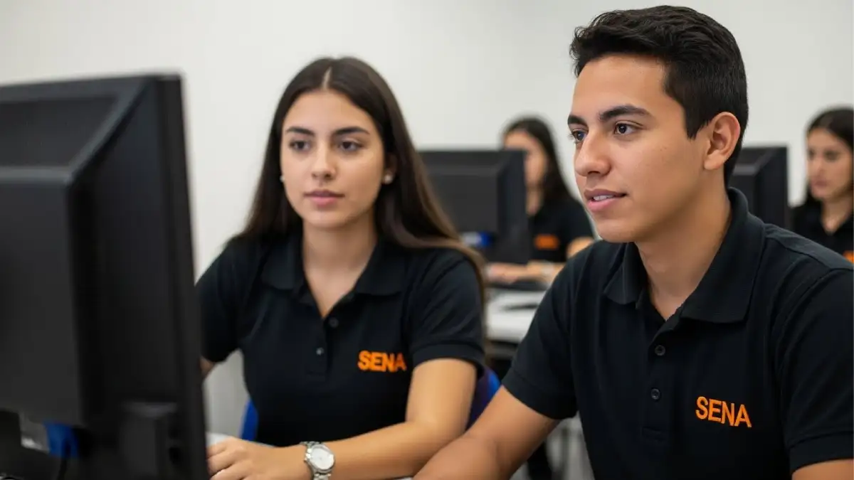 cursos gratis en habilidades digitales, jóvenes estudiantes del sena.