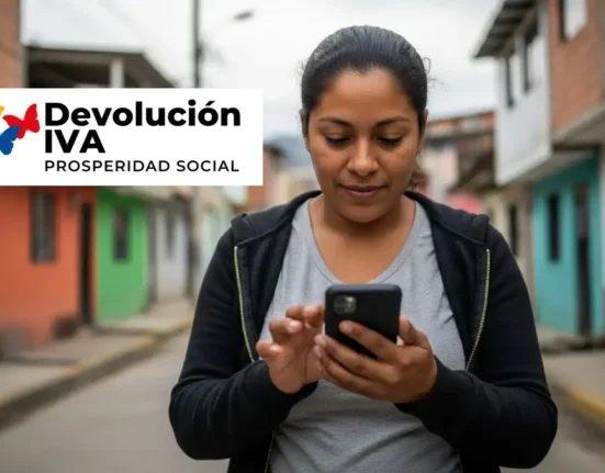 Persona mirando el celular consultando en la Devolución del IVA