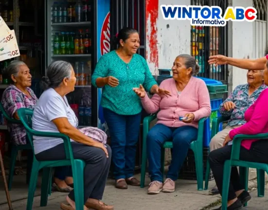Imagen de adultas mayores conversando sobre los 230 mil vs 80 mil