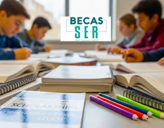 Imagen de jóvenes leyendo sobre las Becas SER
