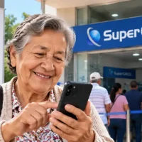 Adulto mayor consulta Colombia Mayor 2026 con cédula en punto de pago SuperGIROS.