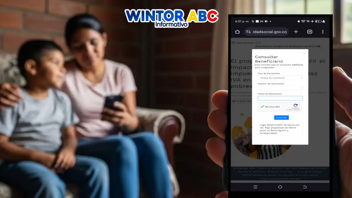Imagen de madre e hijo mirando el celular leyendo la noticia verifica con tu CC