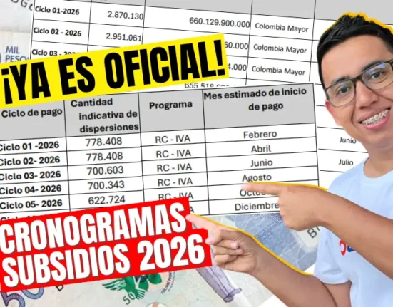 cronograma de pagos de subsidios