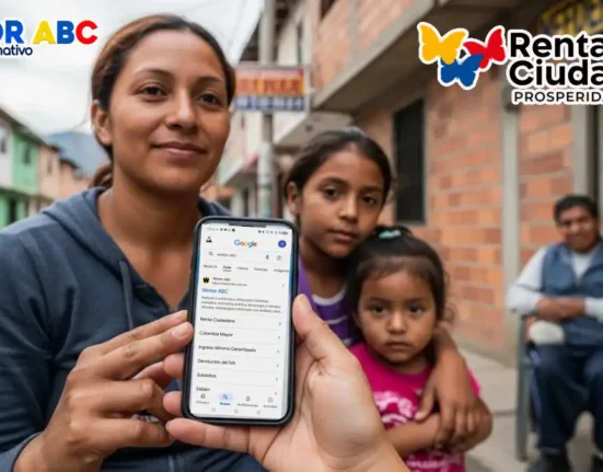 Imagen de una madre con sus familia feliz an leer la noticia de pagos confirmados