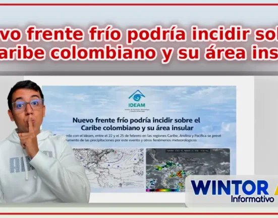 Imagen sobre el Caribe colombiano y Wintor ABC sobre alerta