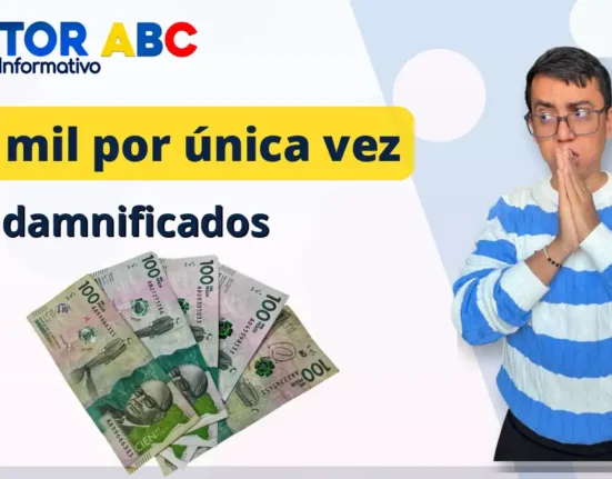 Imagen de Wintor ABC y titulo que dice 500 mil única vez a damnificados