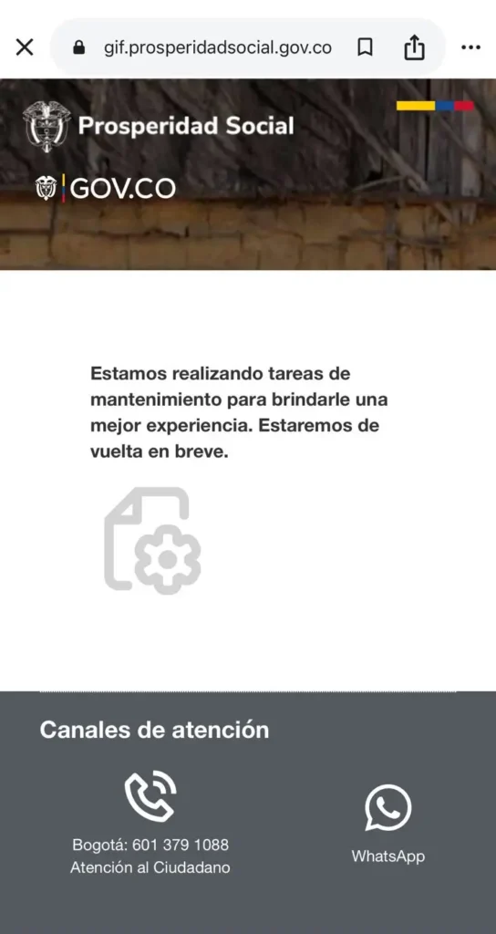 Sistema GIF en mantenimiento - Wintor ABC