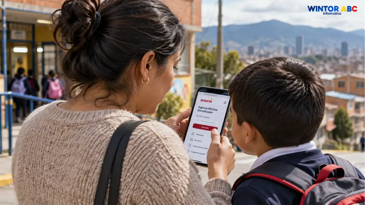 Ingreso Mínimo Garantizado 2026: requisitos para niños y estudiantes en Bogotá 1 Madre con su hija en edad escolar, imagen relacionada con los requisitos de Ingreso Mínimo Garantizado en Bogotá.