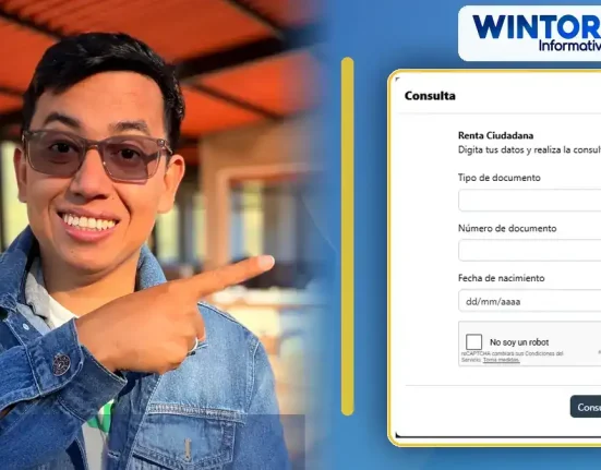 Wintor ABC señala el formulario de consulta de Renta Ciudadana para verificar información del hogar.
