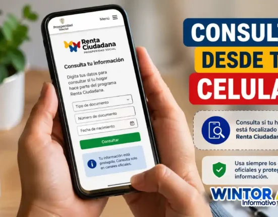 Imagen de un celular mostrando el acta de corresponsabilidad