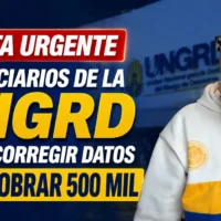 Imagen de corregir datos para cobrar 500 mil damnificados