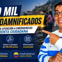 Familias damnificadas beneficiarias de la Línea de Atención a Emergencias