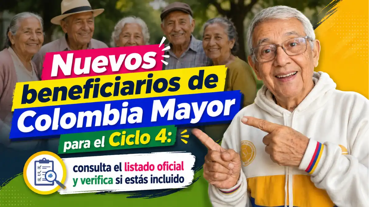Imagen de Adultos mayores con texto de listado oficial en 2026