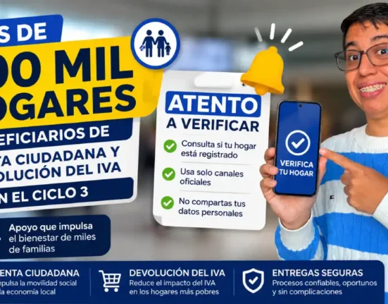 Imagen sobre que 700 mil hogares recibirán Renta E IVA en Junio 2026