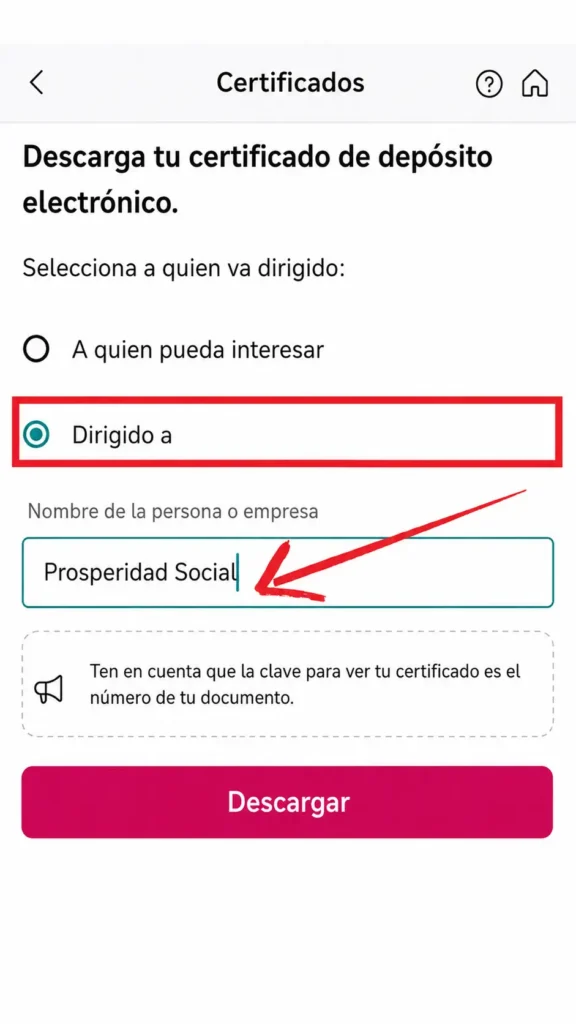 Así puedes descargar y subir el certificado de la cuenta MOVii 4 Prosperidad Social MOVii - Wintor ABC