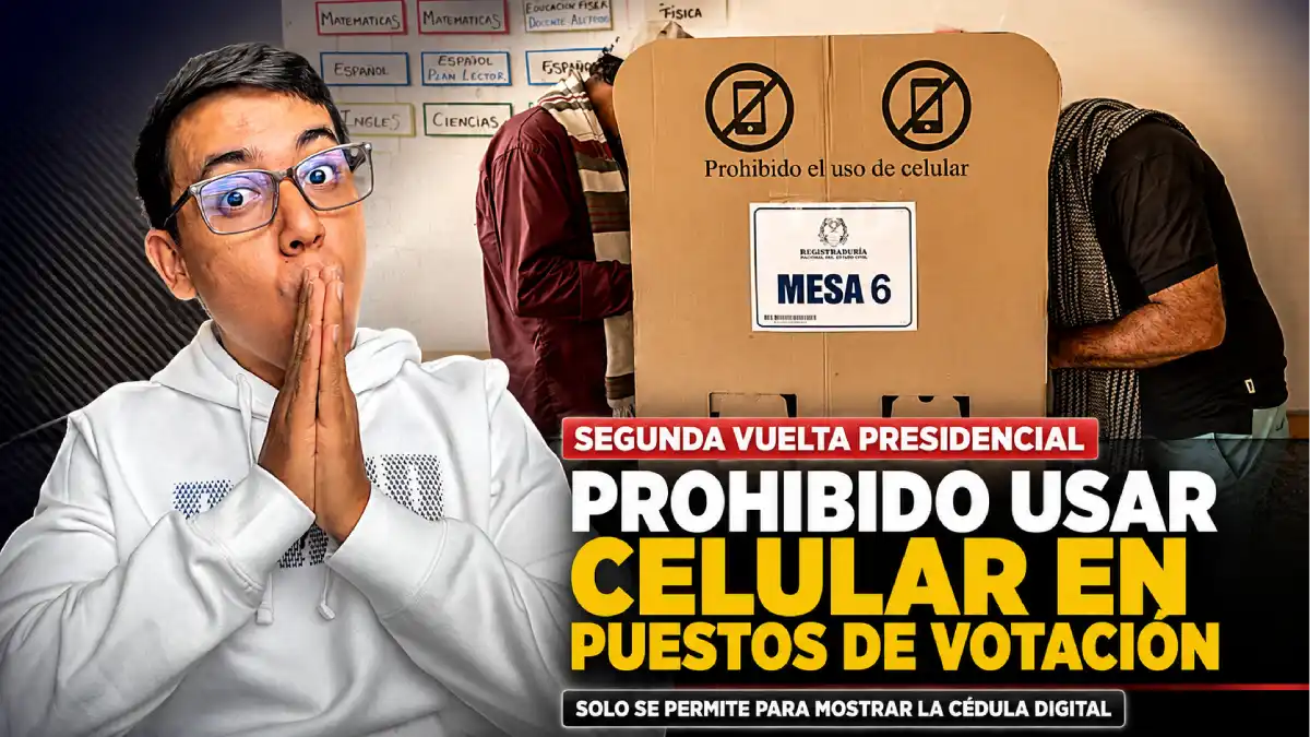 Segunda vuelta presidencial: Registraduría y Procuraduría recuerdan que está prohibido usar celulares en puestos de votación 1 Imagen de la Segunda vuelta presidencial 2026