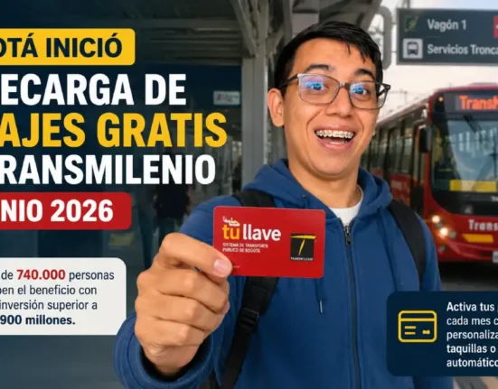 Imagen de recargas gratis TransMilenio junio