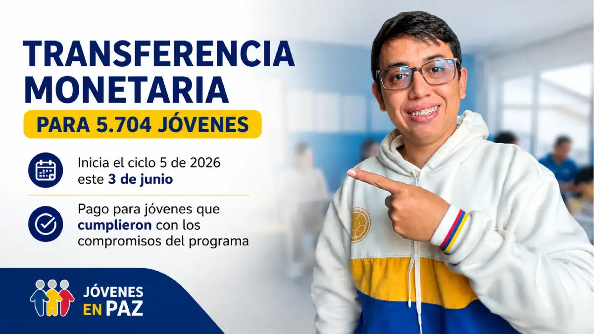 Transferencia monetaria para 5.704 jóvenes: quiénes recibirán el pago y por qué fueron seleccionados. 1 Imagen sobre la Transferencia monetaria para JEP 2026