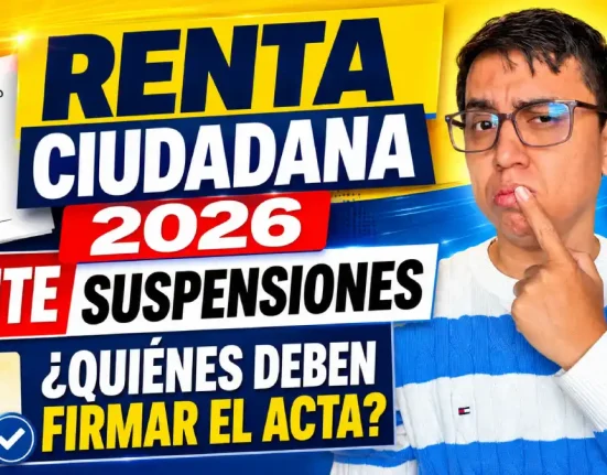 Imagen de personas que deben firmar el acta de Renta Ciudadana en 2026