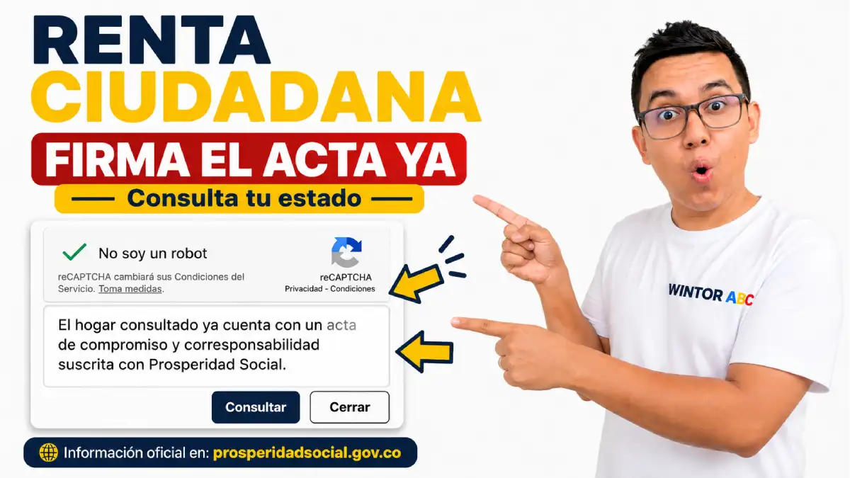 Imagen sobre firmar el acta de Renta Ciudadana en julio 2026