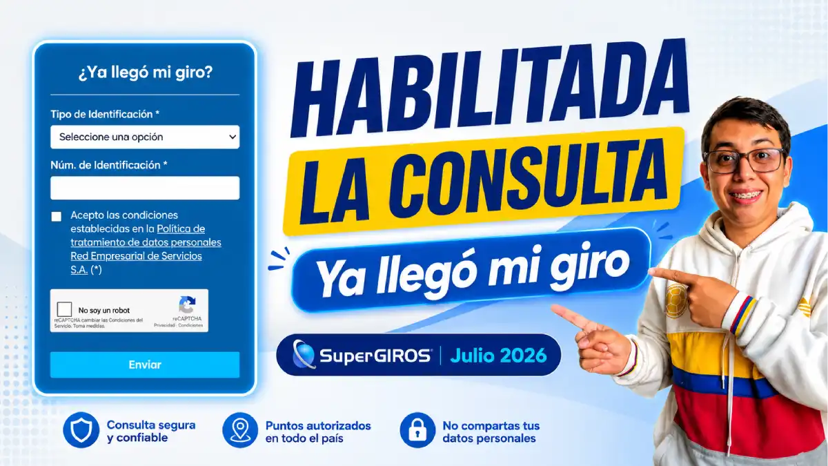 Imagen sobre habilitada la consulta de SUPERGIRO en junio 2026
