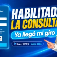 Imagen sobre habilitada la consulta de SUPERGIRO en junio 2026