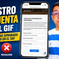 Imagen sobre el Registro de cuenta en gif y la verificación en el siif