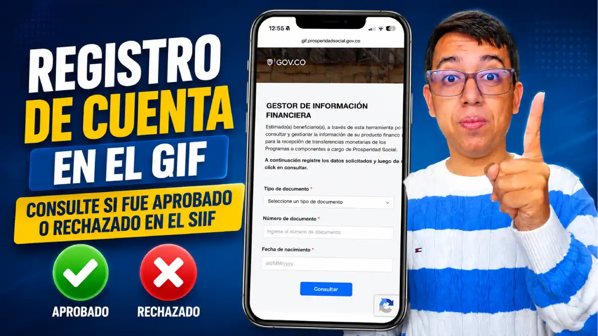 Registro de cuenta en el GIF: consulte si la verificación en el SIIF fue aprobada o rechazada 1 Imagen sobre el Registro de cuenta en gif y la verificación en el siif