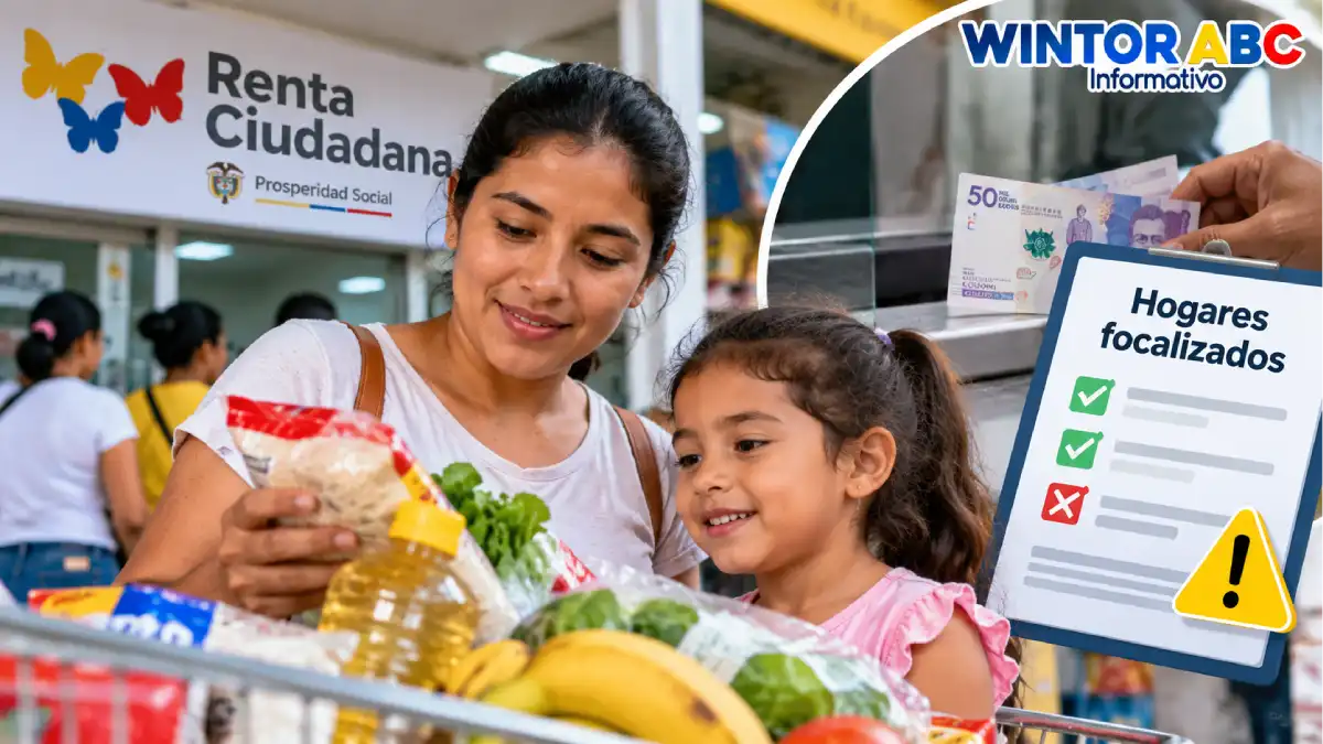 Madre e hija haciendo mercado, imagen ilustrativa sobre los hogares focalizados de Renta Ciudadana 2026.